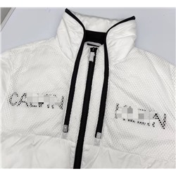 Женская стеганая хлопковая куртка с капюшоном из водонепроницаемой ткани  CALVIN KLEI*N
