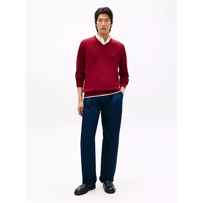 Solid Logo V-Neck Sweater