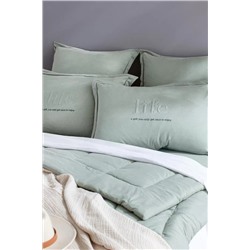Bobigny Çift Kişilik Pamuklu SuperSoft Comforter Set - Mint Yeşili