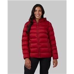 WOMEN'S LIGHTWEIGHT POLY-FILL PACKABLE HOODED JACKET