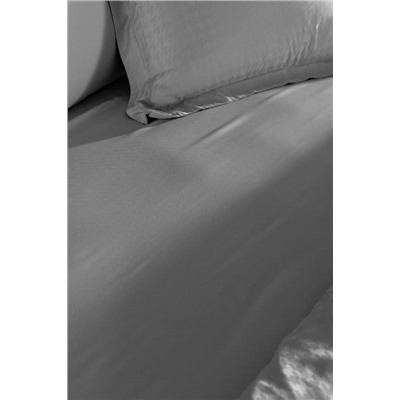 Lune King Size Bambu Saten Nevresim Takımı - Taş