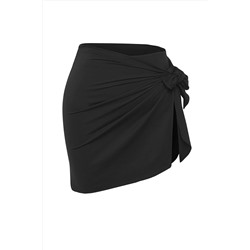 Siyah Düz Pareolu 2'li Set Büyük Beden Bikini Altı TBBSS25CR00003