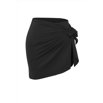 Siyah Düz Pareolu 2'li Set Büyük Beden Bikini Altı TBBSS25CR00003