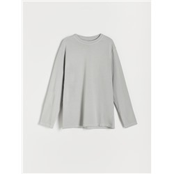 Langarmshirt aus dickem Baumwollstoff