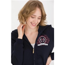Kadın Lacivert Kapüşonlu Sweatshirt