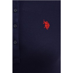 Kadın Lacivert Basic Polo Yaka Tişört