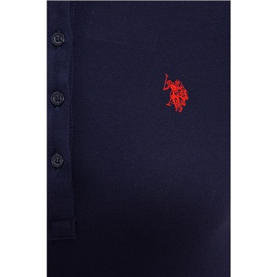 Kadın Lacivert Basic Polo Yaka Tişört