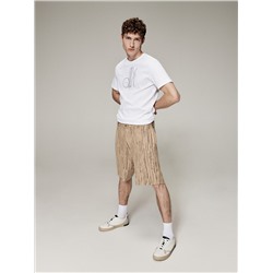 Shorts aus Struktur-Jersey im Regular-Fit