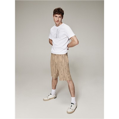 Shorts aus Struktur-Jersey im Regular-Fit