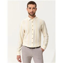 Sarı Slim Fit Uzun Kollu Gömlek