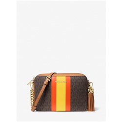 MICHAEL MICHAEL KORS Jet Set Medium Logo Stripe Camera Bag