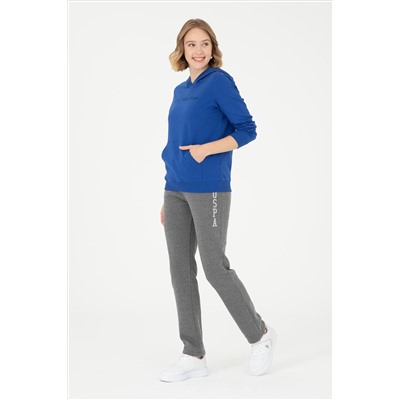 Kadın Saks Kapüşonlu Sweatshirt