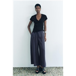 LINEN AND COTTON BLEND T-SHIRT