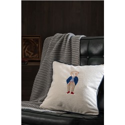 Melay Kırlent Kılıfı - Ekru - 43x43 cm