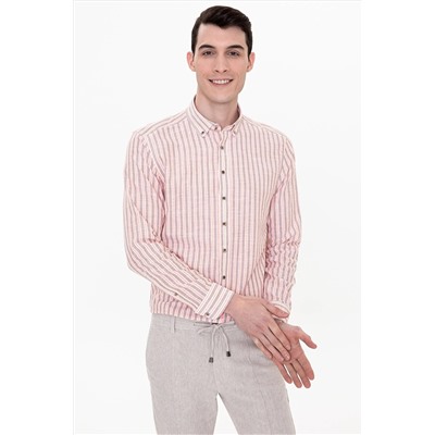 Pierre Cardin Erkek Acik Kahverengi Gömlek G021Sz004.000.1403636 G021SZ004.000.1403636