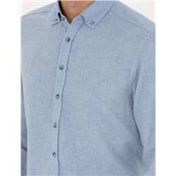 Mavi Slim Fit Uzun Kollu Gömlek