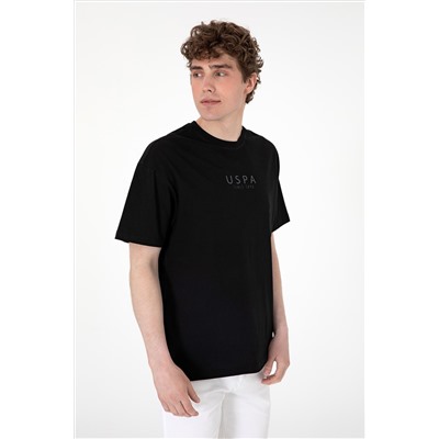 Erkek Oversize Fit Bisiklet Yaka Siyah Tişört