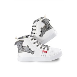 DenokidsEjderha Erkek Çocuk Beyaz Sneakers Spor Ayakkabı