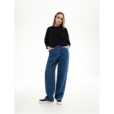 Jeans im Loose-Fit mit tiefem Schritt