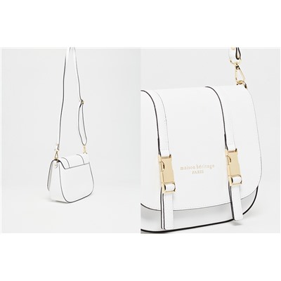 Bandolera de piel Tex Blanco