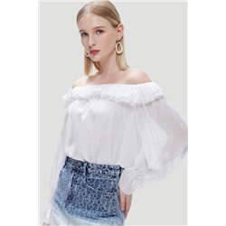 Blusa de seda Blanco