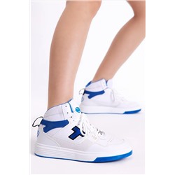 Tonny Black Unisex Beyaz Sax Rahat Kalıp Poli Taban Bağcıklı Uzun Sneaker TBA298