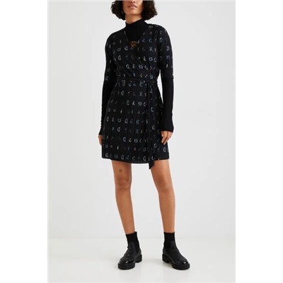 Vestido corto plisado