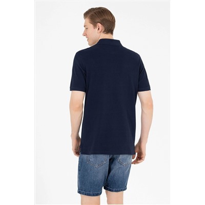 Erkek Koyu Lacivert Basic Polo Yaka Tişört