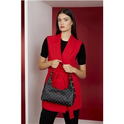 Pierre Cardin Siyah Monogram Kadın Omuz Çantası 05PO22K1596