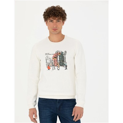 Ekru Regular Fit Sweatshirt