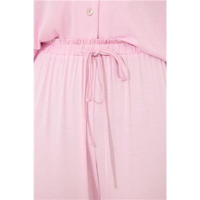 Pijama camisero Capri viscosa rosa