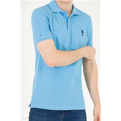 Erkek Turkuaz Basic Polo Yaka Tişört
