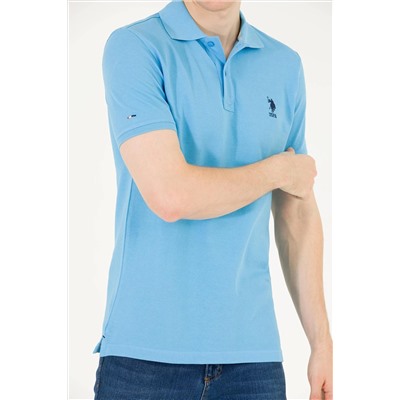 Erkek Turkuaz Basic Polo Yaka Tişört