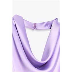 SATIN HALTER NECK JUMPSUIT
