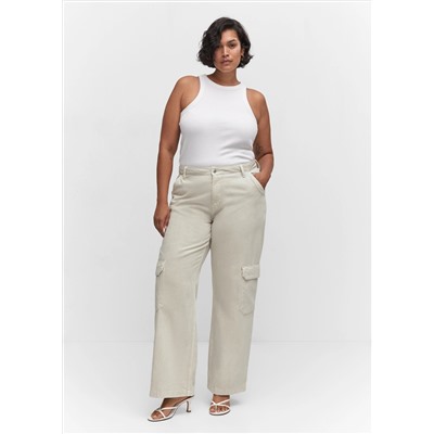 Jeans wideleg cargo