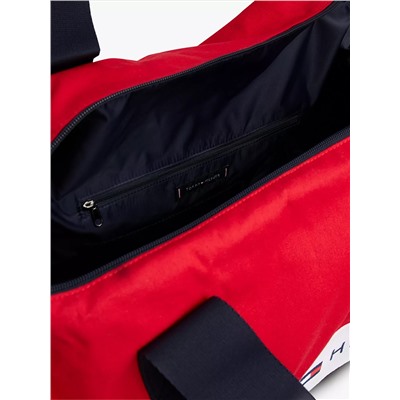 Tommy Logo Colorblock Canvas Duffle Bag