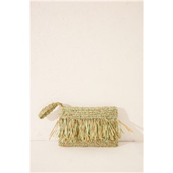 Bolso pequeño rafia flecos