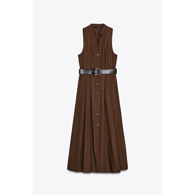 MIDI DRESS WITH BELT
