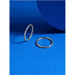 Серьги-конго из серебра родированные - диаметр 1,5 см 925 пробы 2-187р