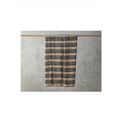 English Home Menor Raya Pamuklu Tek Kişilik Battaniye 150x200 Cm Bej - Siyah 10040165