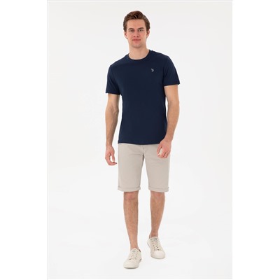 Erkek Regular Fit Bisiklet Yaka Lacivert Basic Tişört