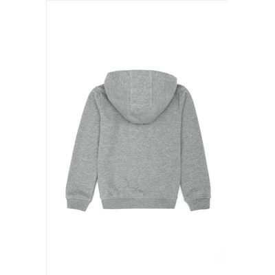 Erkek Çocuk Gri Melanj Basic Sweatshirt