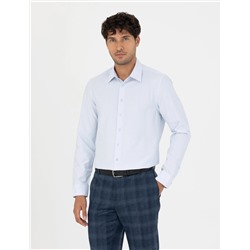 Açık Mavi Slim Fit Uzun Kollu Gömlek
