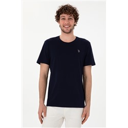 Erkek Regular Fit Bisiklet Yaka Lacivert Basic Tişört