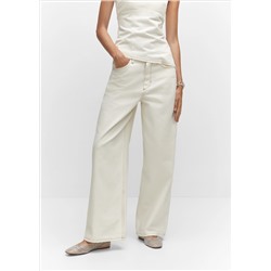 Jeans wideleg tiro medio