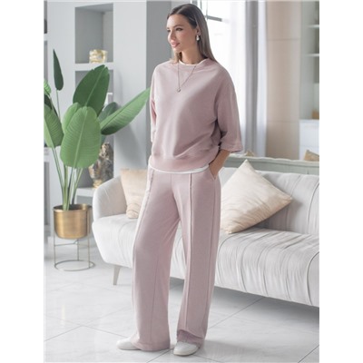 Свитшот свободный из петельчатого футера двухнитки с эластаном