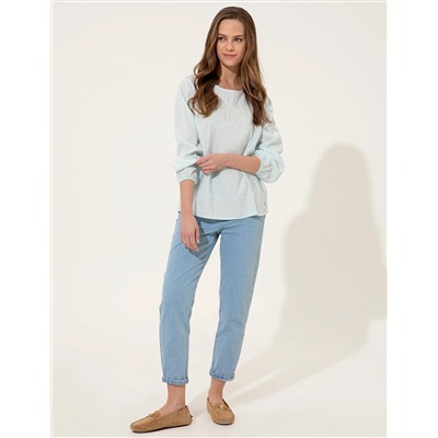 Açık Mavi Regular Fit Bluz