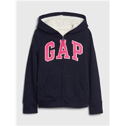 Kids Gap Logo Sherpa Hoodie Sweatshirt