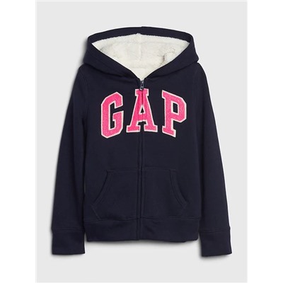 Kids Gap Logo Sherpa Hoodie Sweatshirt