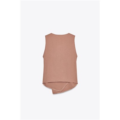 TOP CHALECO FLUIDO CRUZADO
